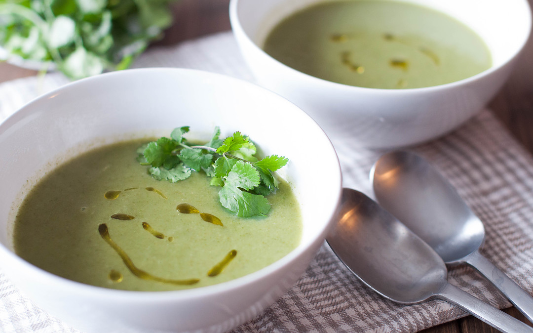 Velouté de navet et cresson à la coriandre