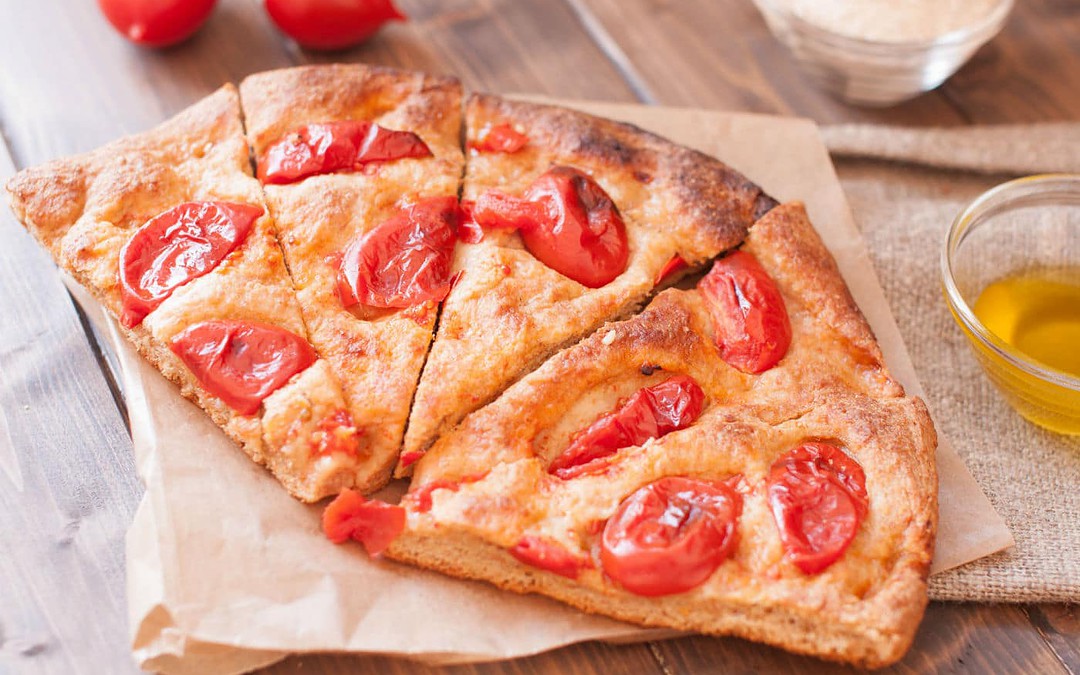 Focaccia italienne aux tomates cerises