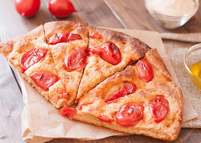 Focaccia italienne aux tomates cerises